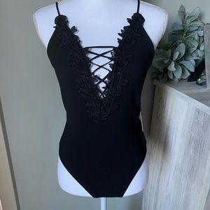 Express Bodysuit with Lace Detail